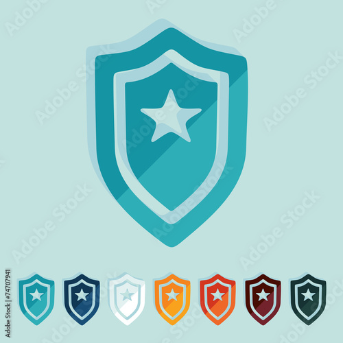 Flat design: police badge
