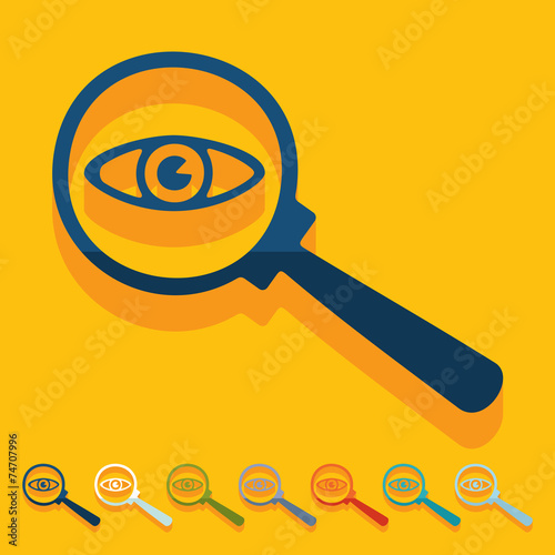 Flat design: detective