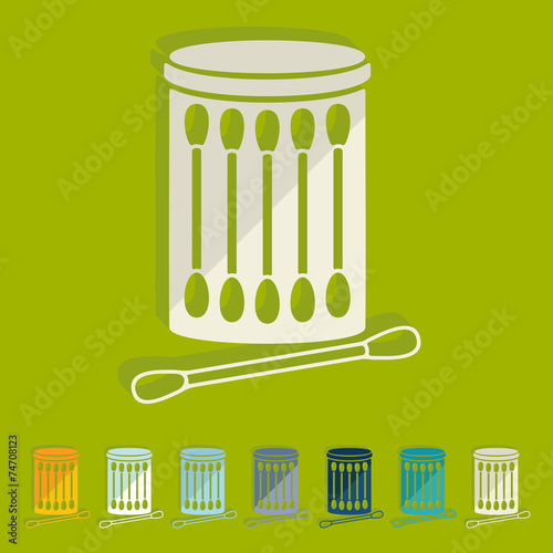 Flat design: cotton swabs