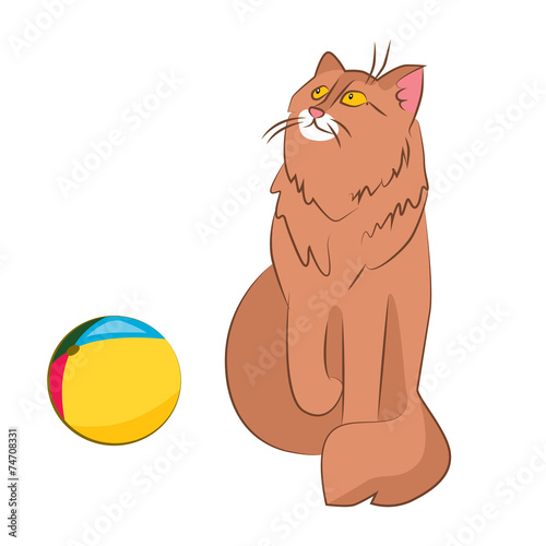 Cat and Ball - opposition