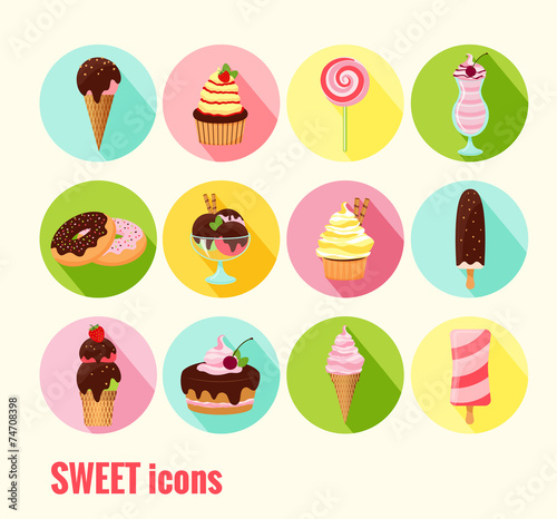 Collection of vector sweet icons