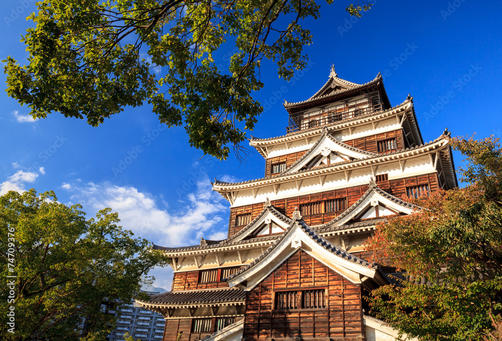 Fototapeta premium Hiroshima castle, Japan