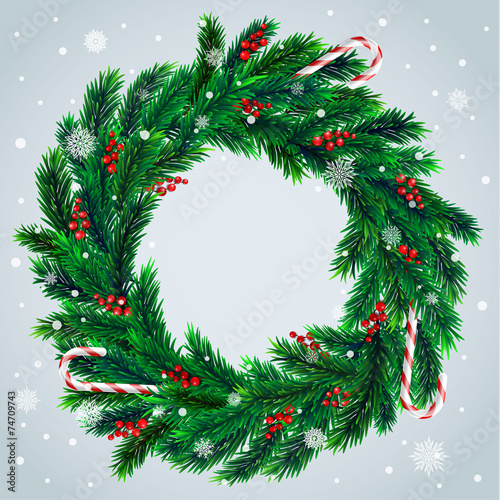 Christmas wreath with candies