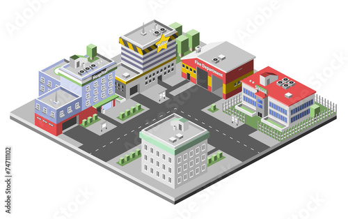 Isometric Buildings Concept