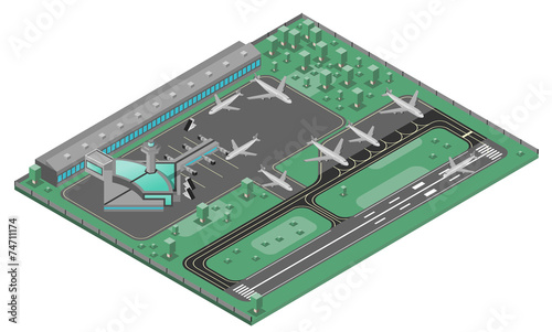 Airport Isometric Concept