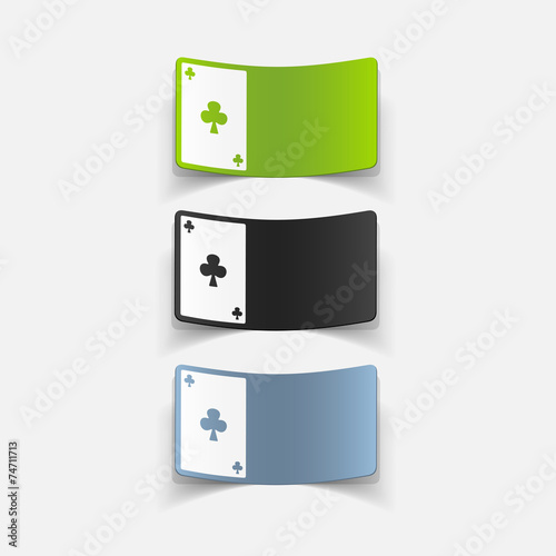 realistic design element: playing card