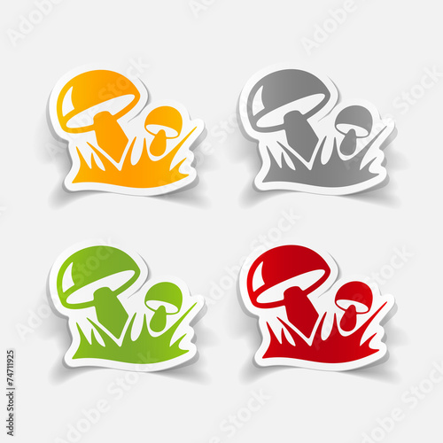 realistic design element: mushrooms