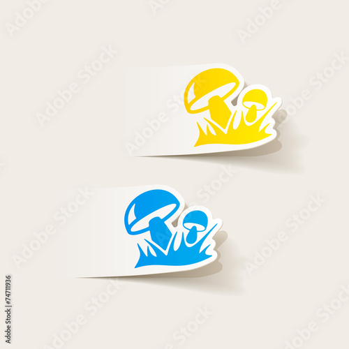 realistic design element: mushrooms