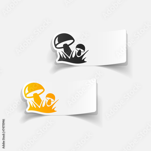realistic design element: mushrooms