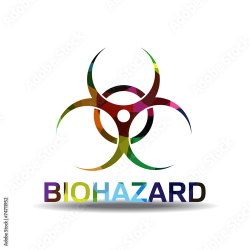 Biohazrd Sign Colorful Vector Icon Design