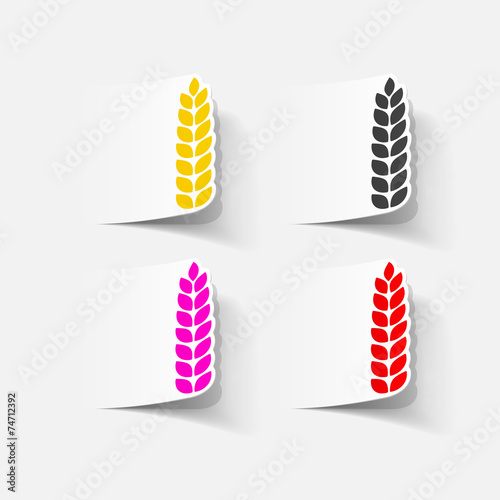 realistic design element: ears of wheat