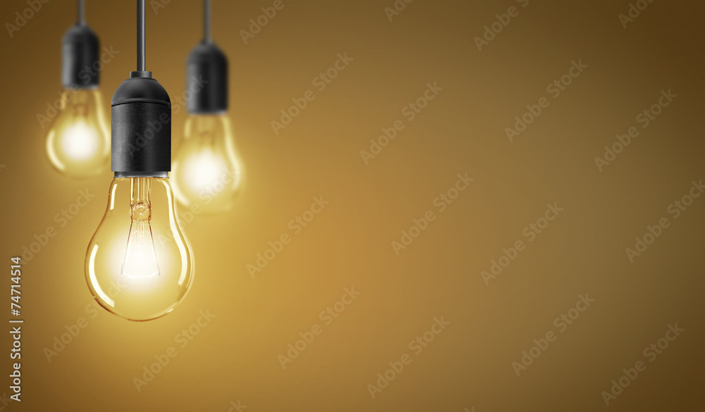 Lampe / Glühbirnen / Konzept Lampe / Glühbirnen / Konzept