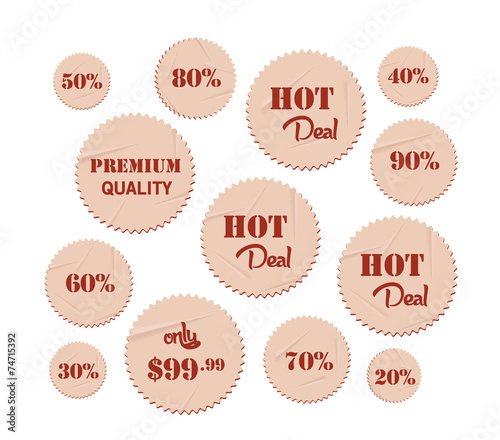 labels and stickers paper retro