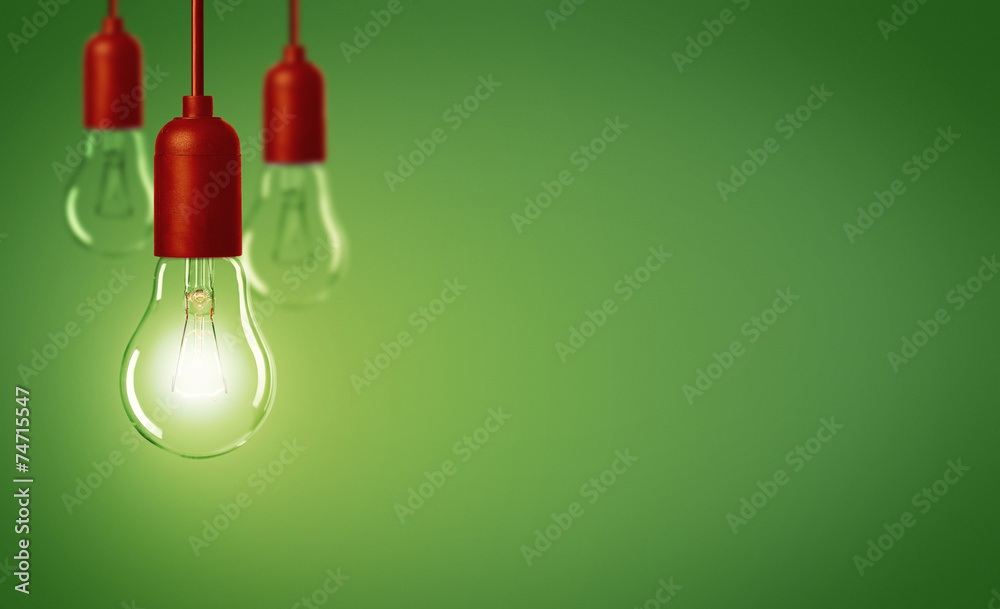 Lampe / Glühbirnen / Konzept Lampe / Glühbirnen / Konzept