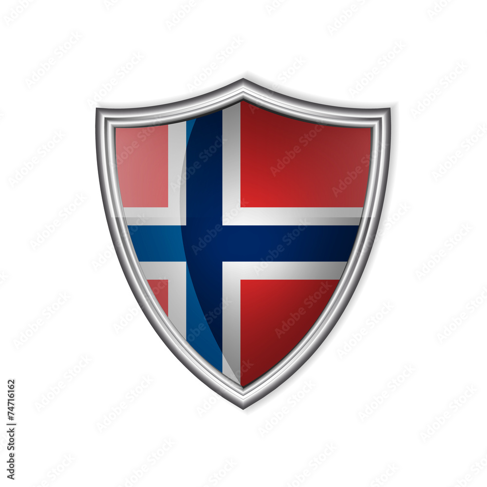 Obraz premium Norwegian glossy label or badge on a clean background 