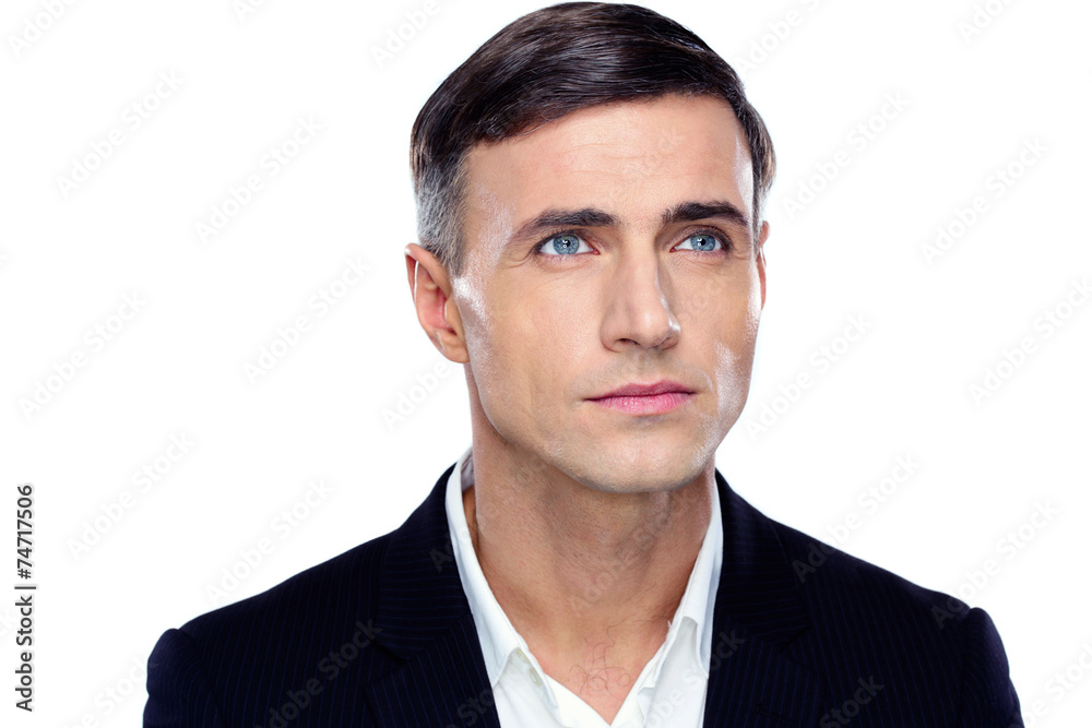 Portrait of a serious businessman over white background Portrait of a serious businessman over white background