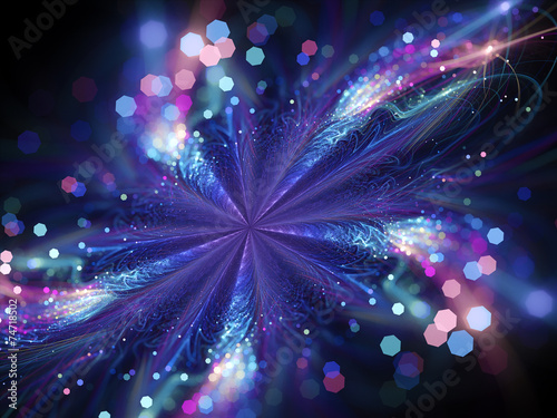 Glowing magic star fractal #74718502