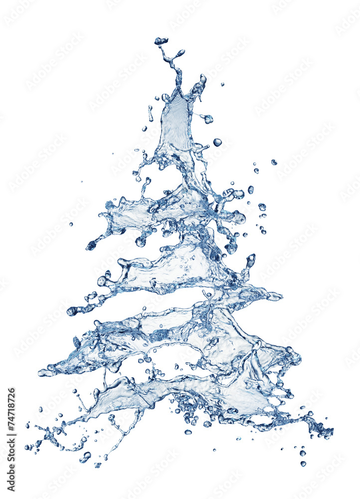Naklejka premium Christmas tree water