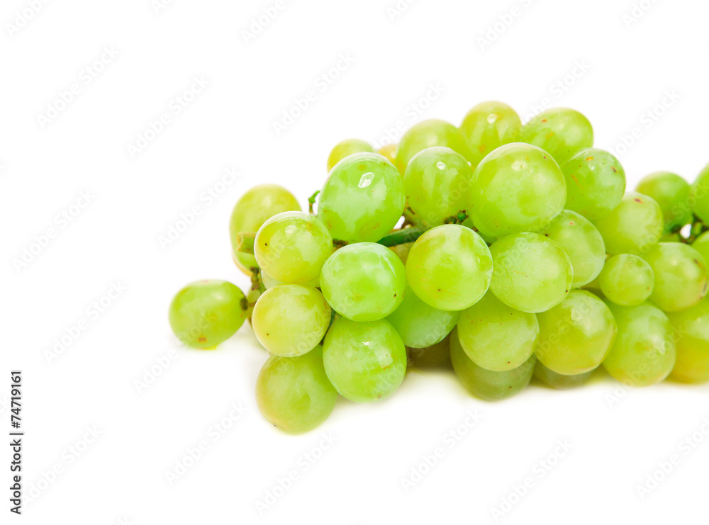 Bunch of white grapes.