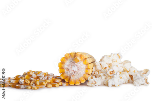corn seed and popcorn