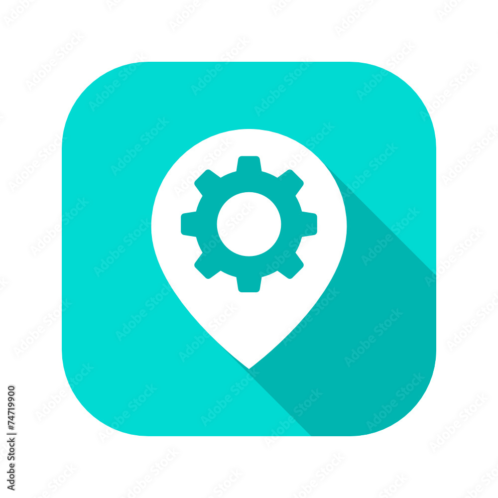Flat Long Shadow Icon