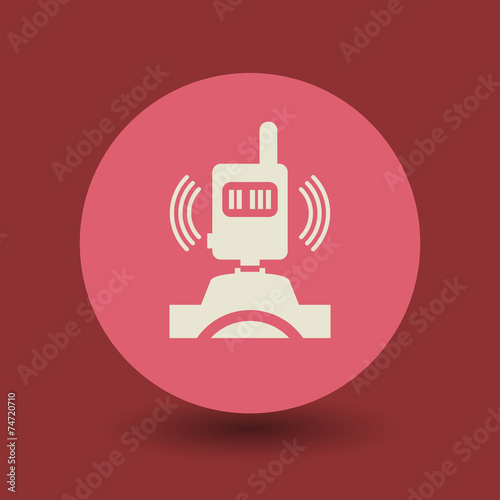 Photography transmitter symbol, vector