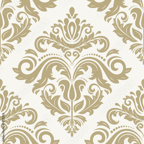 Damask Seamless  Pattern. Orient Background