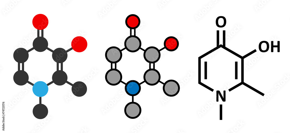 Deferiprone thalassaemia major drug molecule. 