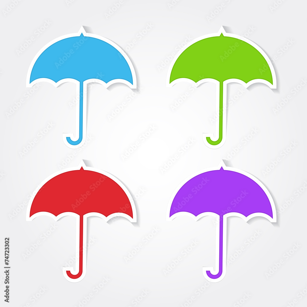 Umbrella Colorful Vector Icon Design