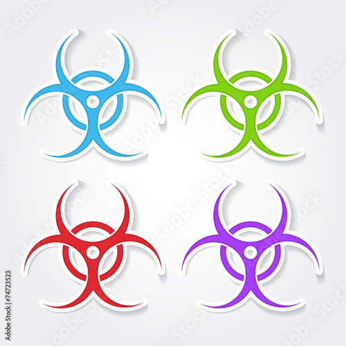 Biohazrd Sign Colorful Vector Icon Design