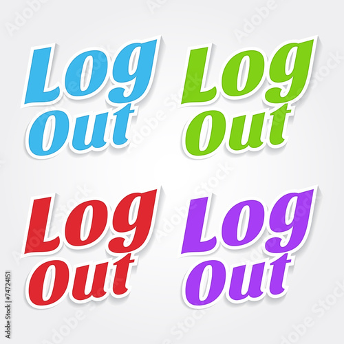 Log Out Colorful Vector Icon Design