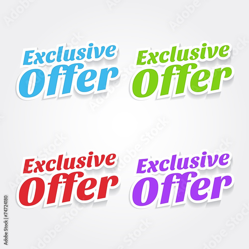 Exclusive Offer Colorful Vector Icon Design