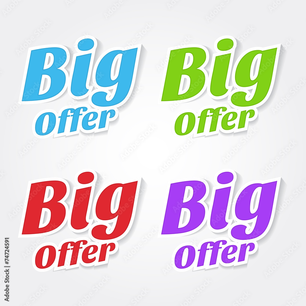Big Offer Colorful Vector Icon Design