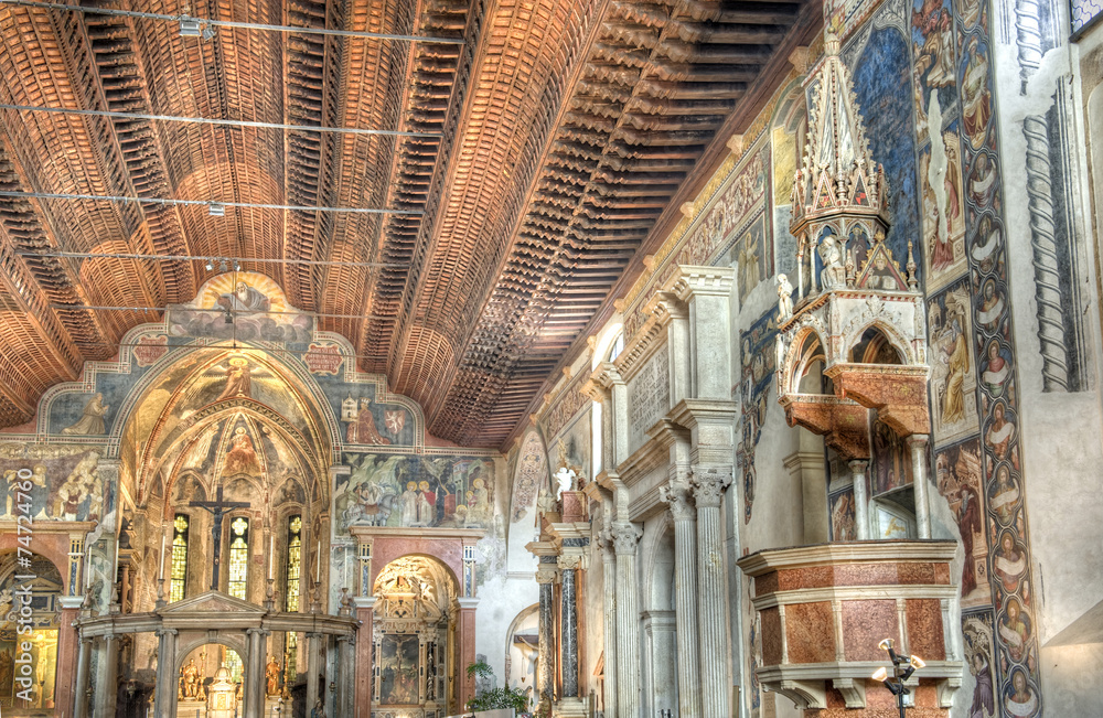 Italian church interior.