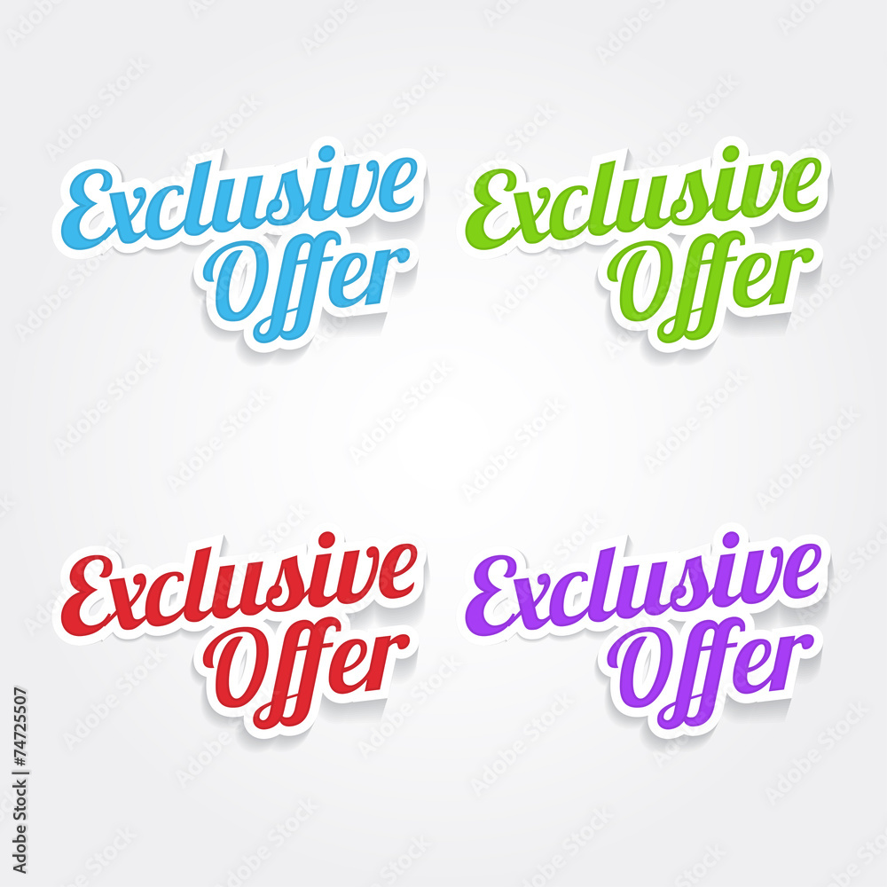 Exclusive Offer Colorful Vector Icon Design