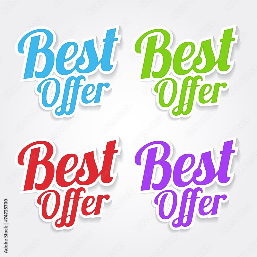 Best Offer Colorful Vector Icon Design