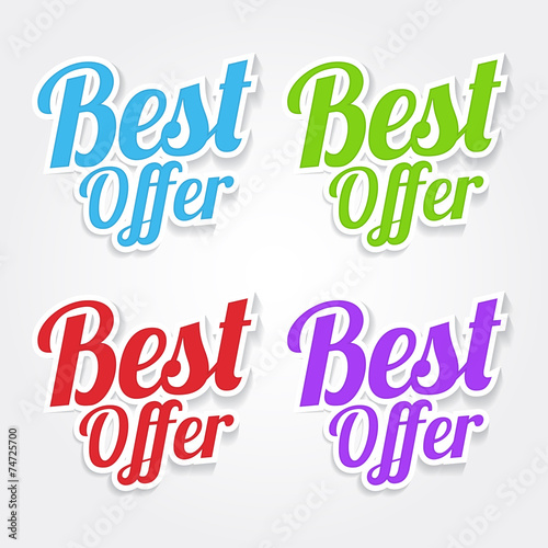 Best Offer Colorful Vector Icon Design