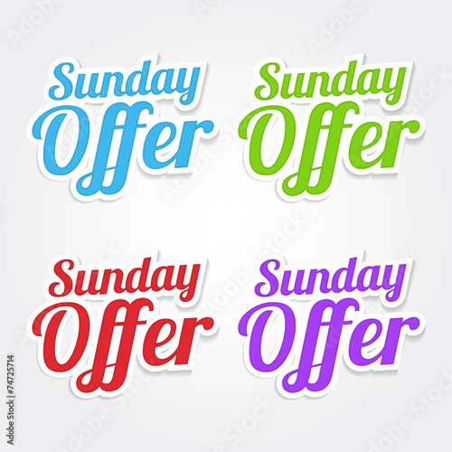 Sunday Offer Colorful Vector Icon Design