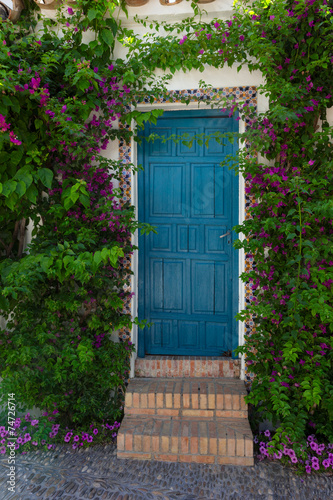 door to garden