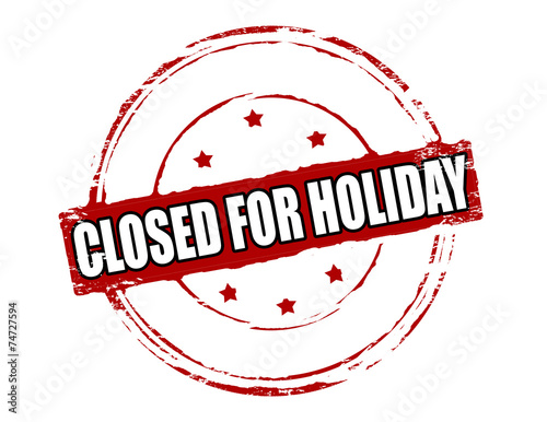 Closed for holiday