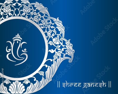 Ganesha, wedding card, royal Rajasthan, India