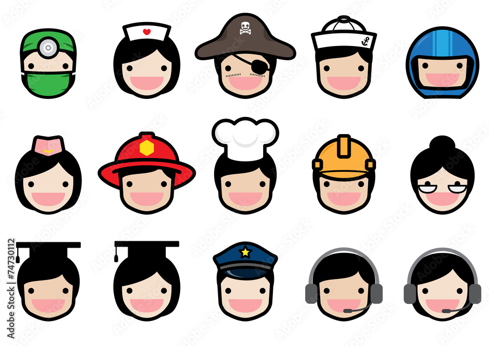 happy cute vector occupation happy cute vector occupation