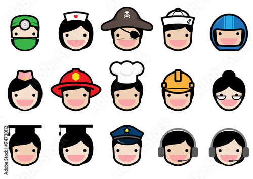 happy cute vector occupation