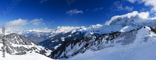Panorama of the Chablais Alps
