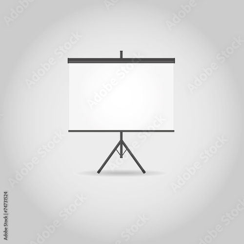 Blank projection screen with copy-space