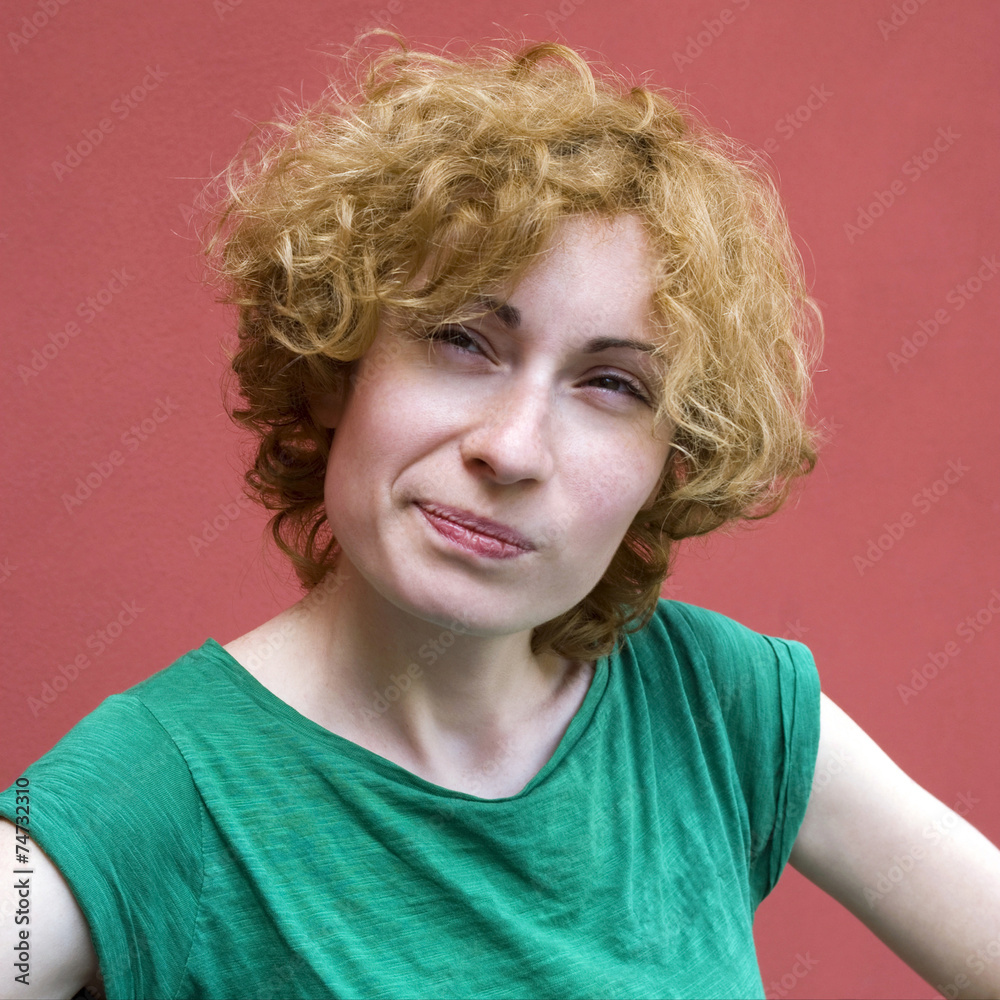 Portrait of confident red-haired girl Portrait of confident red-haired girl