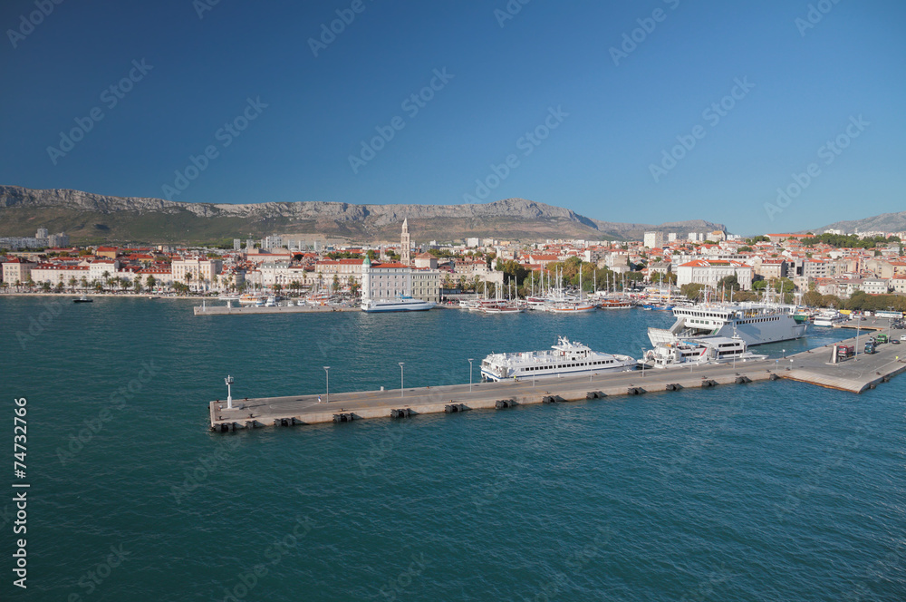 Seaport and city. Split, Croatia