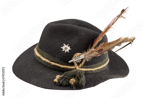 Tyrolean hat with a feather