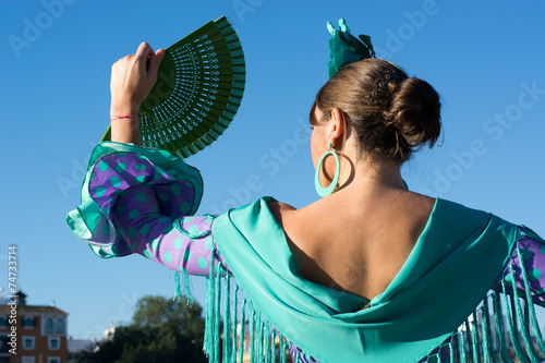 Photography Girl with flamenco dress