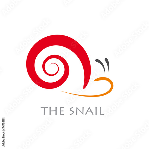 Vector sign abstract snail